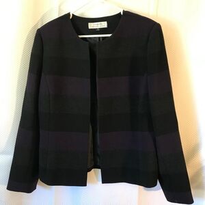 Tahari ASL Women's Black and Purple Jacket